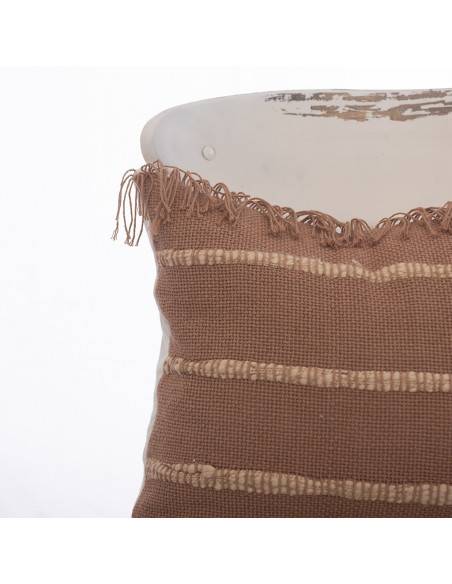 Almohadón Telar Simple Canela + Flame- Handmade