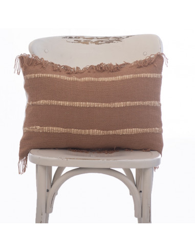 Almohadón Telar Simple Canela + Flame- Handmade