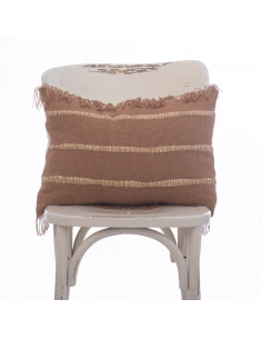 Almohadón Telar Simple Canela + Flame- Handmade