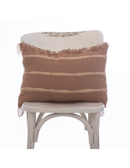 Almohadón Telar Simple Canela + Flame- Handmade