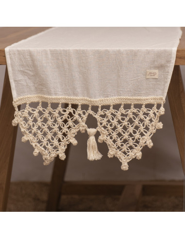 Camino de Mesa -  Flower  Crochet Gasa