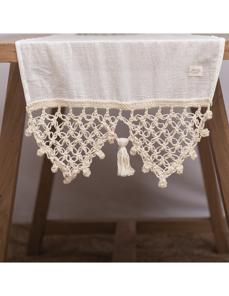 Camino de Mesa -  Flower  Crochet Gasa