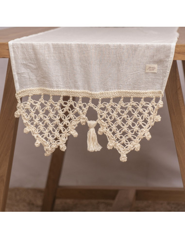 Camino de Mesa -  Flower  Crochet Gasa