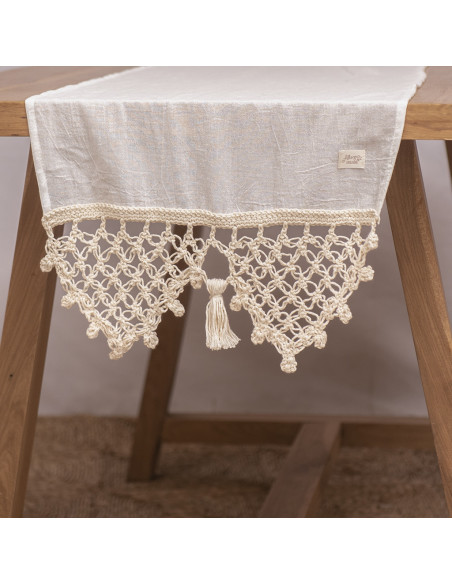 Camino de Mesa -  Flower  Crochet Gasa