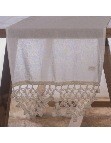 Camino de Mesa -  Flower  Crochet Gasa