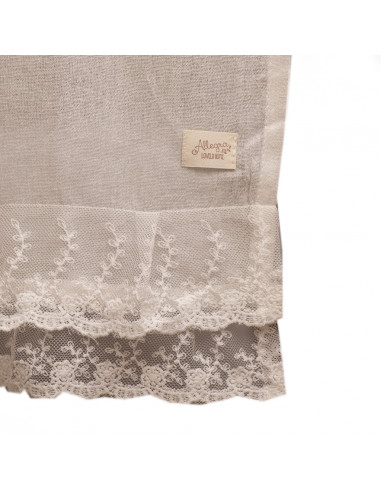 Camino de Gasa Blanco & Volados de Encaje