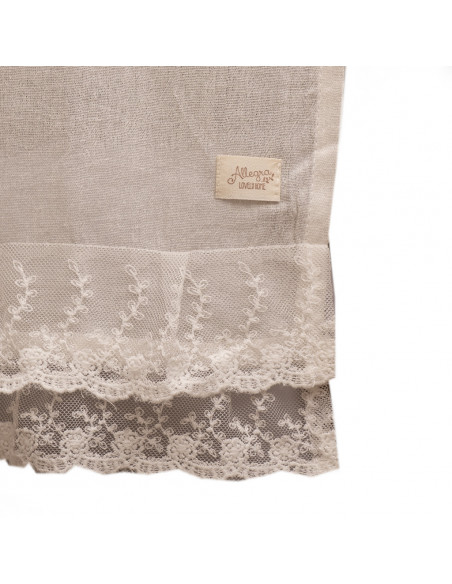 Camino de Gasa Blanco & Volados de Encaje