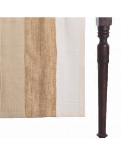 Camino de Mesa Centro de Arpillera y Tira en Tusor 2