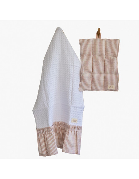 Set Agarradera Matelasé + Repasador