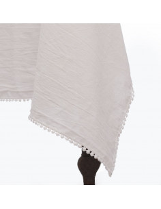 Mantel de Tusor Guipiur Pompon