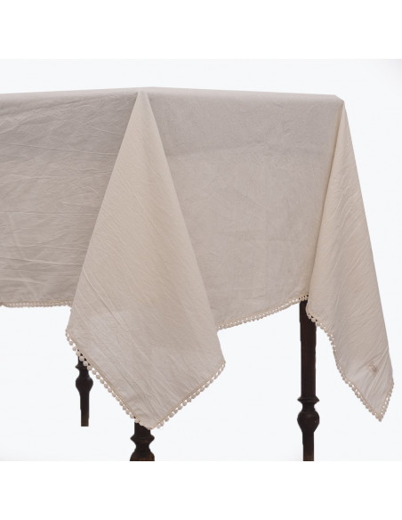 Mantel de Tusor Guipiur Pompon