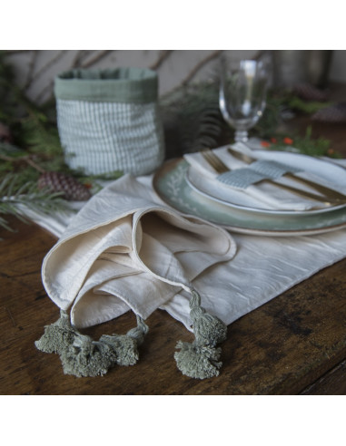 Pack Servilletas - Borlas Verdes