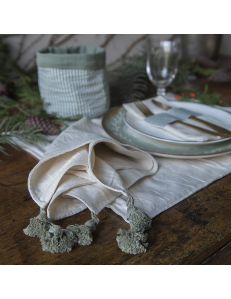 Pack Servilletas - Borlas Verdes