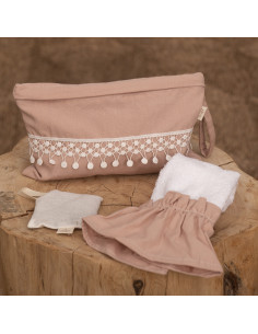 Neceser Guipiur Red :  Mini toalla + Aroma