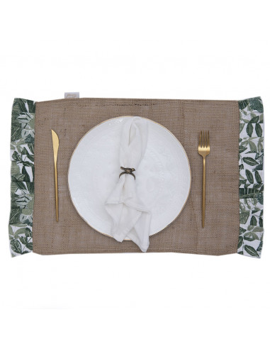 Individuales - Arpillera con volados x 4