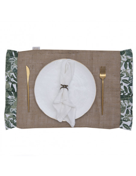 Individuales - Arpillera con volados x 4