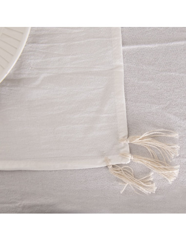 Individuales Tusor Carmina II  - Pack x 4 - Borlitas Esquineros