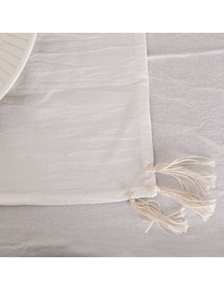 Individuales Tusor Carmina II  - Pack x 4 - Borlitas Esquineros