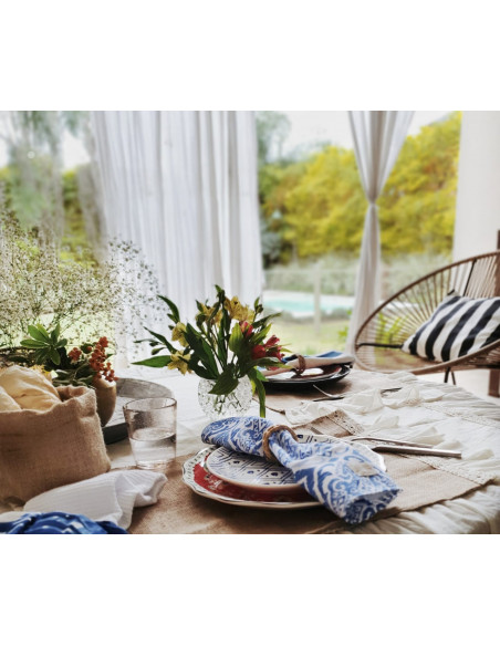 Individuales Arpillera Chic x 4