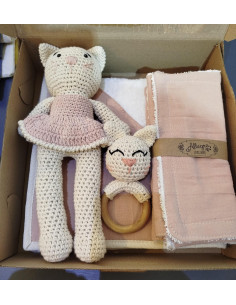 Set Baby: Mascota, Sonajero, 2 Babitas, 1 toallón 2