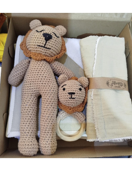 Set Baby: Mascota, Sonajero, 2 Babitas, 1 toallón