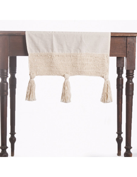 Camino de Mesa  Borlones Crochet