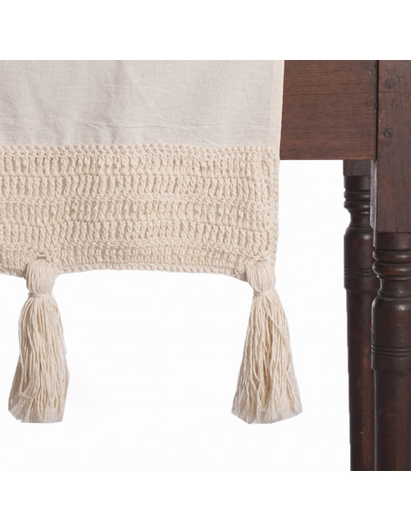 Camino de Mesa  Borlones Crochet