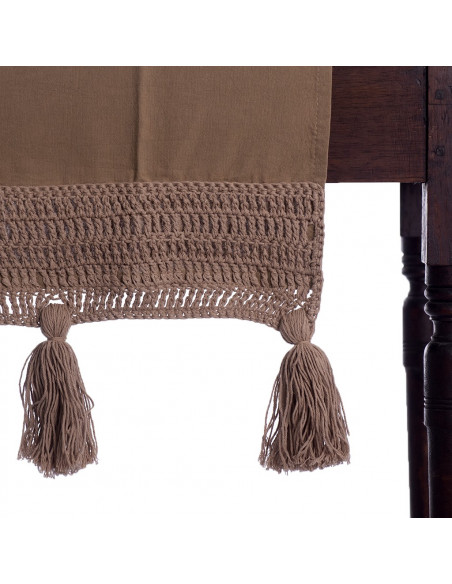 Camino de Mesa  Borlones Crochet