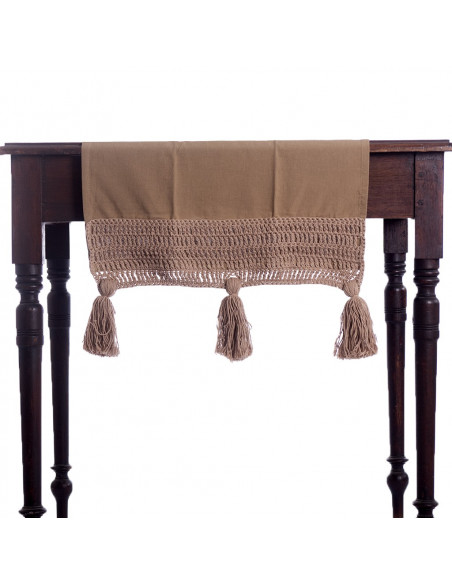 Camino de Mesa  Borlones Crochet