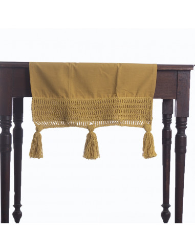 Camino de Mesa  Borlones Crochet