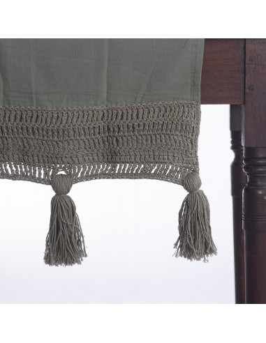 Camino de Mesa  Borlones Crochet