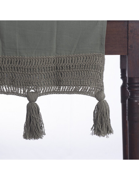 Camino de Mesa  Borlones Crochet