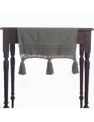 Camino de Mesa  Borlones Crochet