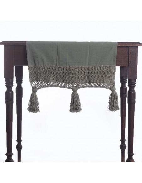 Camino de Mesa  Borlones Crochet