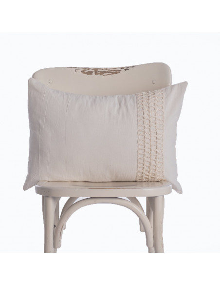 Combo Almohadon Aplique  Crochet Cuadros  - 2 x 40 x 60