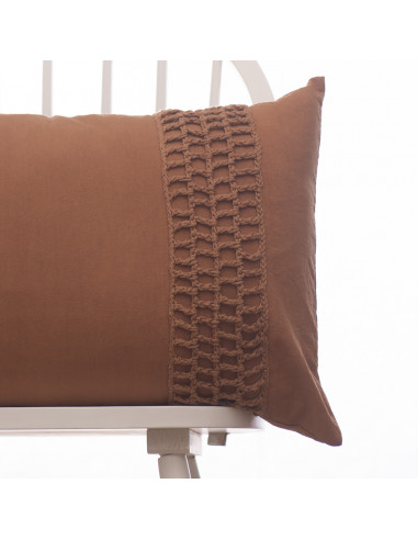 Combo Almohadon Aplique  Crochet Cuadros  - 2 x 40 x 60