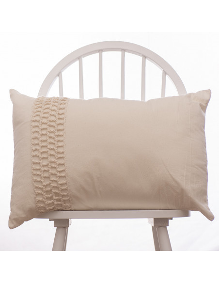 Combo Almohadon Aplique  Crochet Cuadros  - 2 x 40 x 60