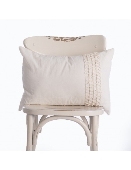 Combo Almohadon Aplique  Crochet Cuadros  - 2 x 40 x 60