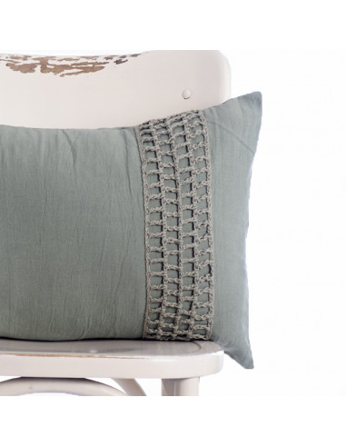 Combo Almohadon Aplique  Crochet Cuadros  - 2 x 40 x 60