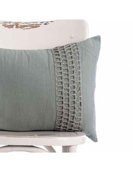 Combo Almohadon Aplique  Crochet Cuadros  - 2 x 40 x 60