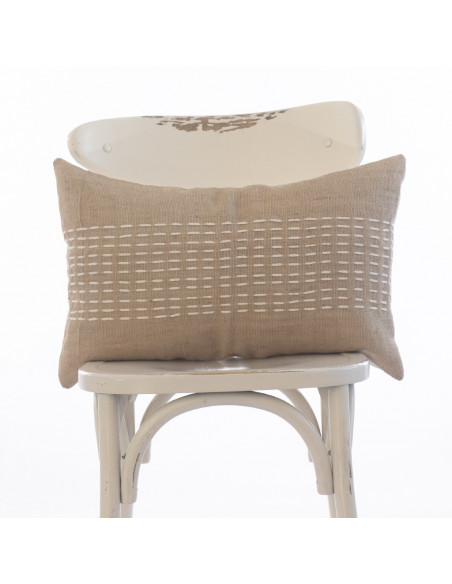 Combo Almohadón  Yute Pespunte  - 2 x 40 x 60