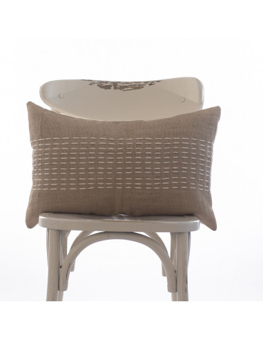 Combo Almohadón  Yute Pespunte  - 2 x 40 x 60