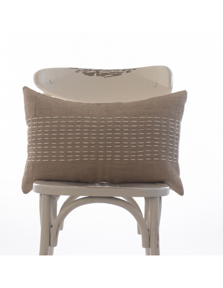 Combo Almohadón  Yute Pespunte  - 2 x 40 x 60