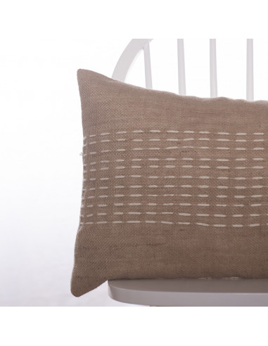 Combo Almohadón  Yute Pespunte  - 2 x 40 x 60
