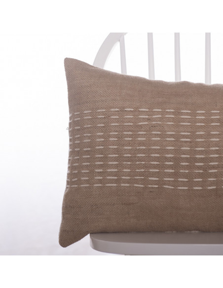 Combo Almohadón  Yute Pespunte  - 2 x 40 x 60