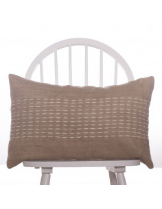 Combo Almohadón  Yute Pespunte  - 2 x 40 x 60