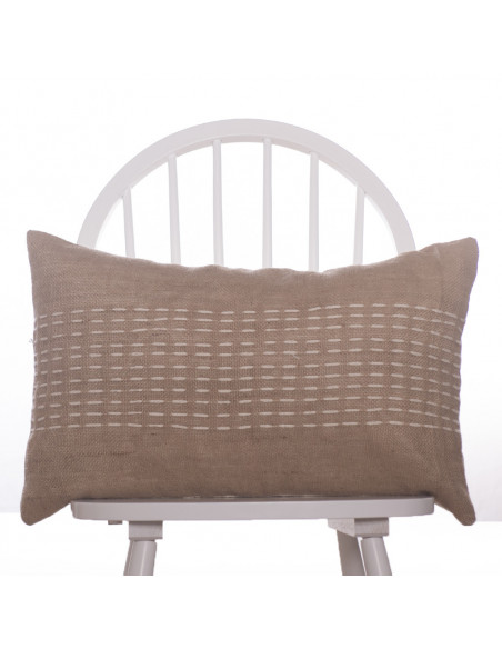 Combo Almohadón  Yute Pespunte  - 2 x 40 x 60