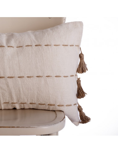 Combo Almohadón  Pespunte  y borlas - 2 x 40 x 60