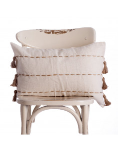 Combo Almohadón  Pespunte  y borlas - 2 x 40 x 60