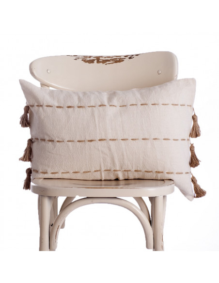 Combo Almohadón  Pespunte  y borlas - 2 x 40 x 60